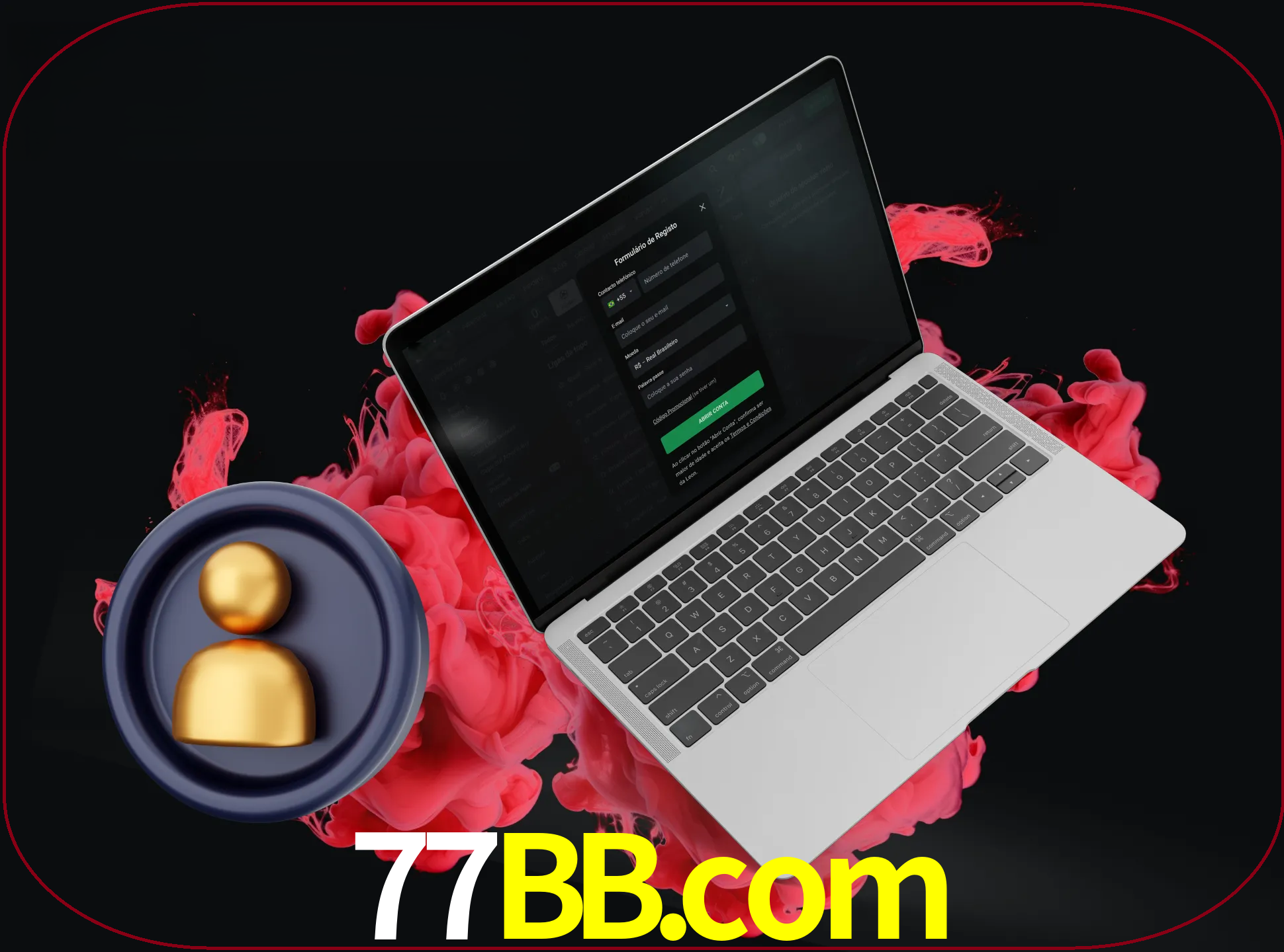 No cabeçalho do site 77bb, clique no botão que o levará a um formulário especial onde terá de introduzir as suas informações actuais.